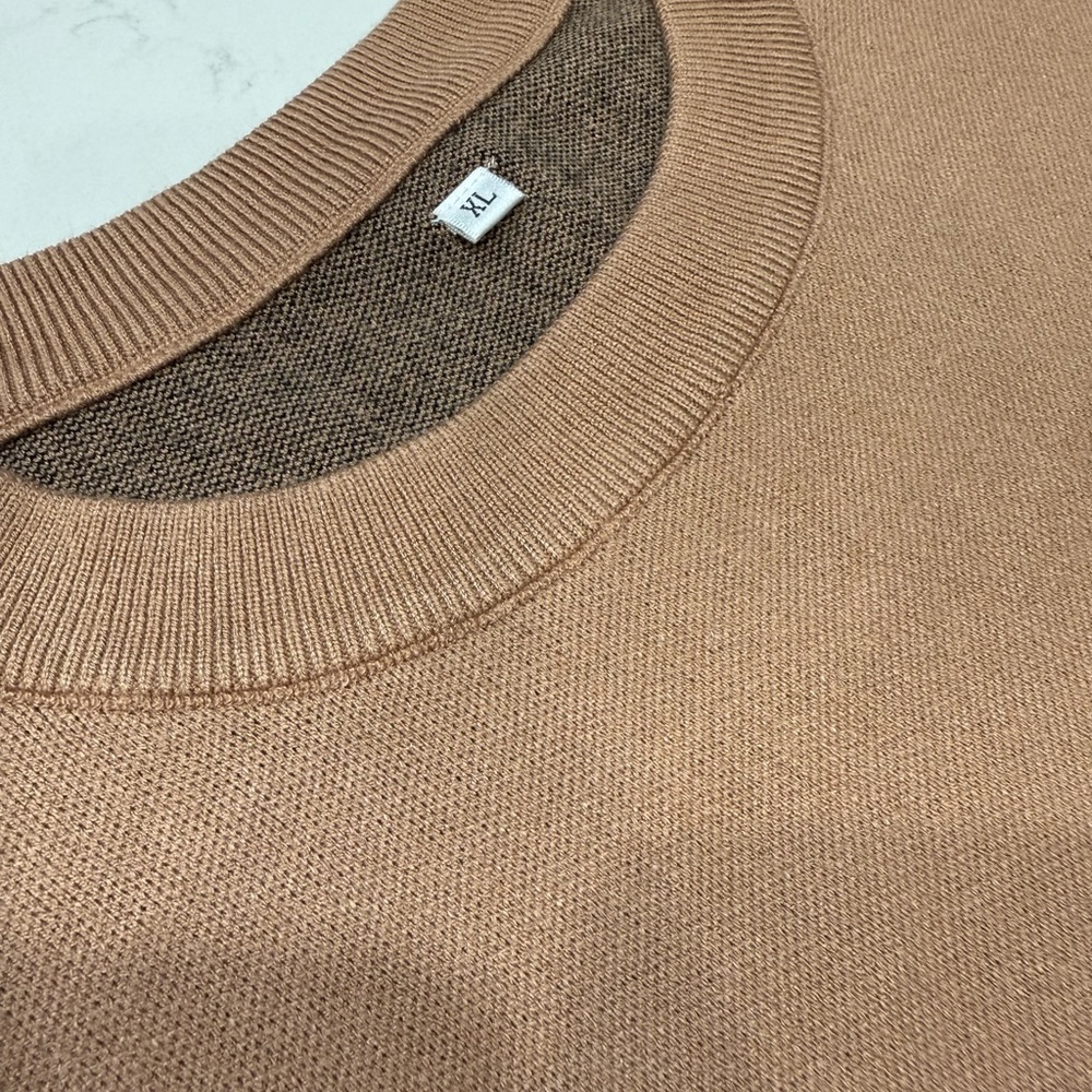 NWOT – Tan Oversized Sweater with Heart – Xlarge - Picture 2 of 5
